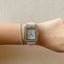 Y2K Pink Leather Mother of Pearl Crystal Wristwatch