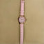 Classic Pink Leather and Gold Watch