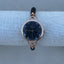 Crystal Black Sparkly Beveled Gold Watch