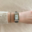 Minimalist Classic Mother of Pearl, Roman Numeral, Genuine Snakeskin Leather