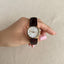 Vintage Pristine Bulova, Genuine Leather