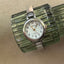 Vintage Carriage Women's Quartz Watch | Silver-Tone Expansion Band | Minimalist Retro Style