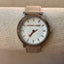 Original Grain Women’s Minimalist Watch – Rose Gold Markers – Wood Inlay Bezel – Beige Leather Band – New with Tag