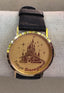 Rare 1982 Tokyo Disneyland Watch by Seiko – Gold Castle Dial – Vintage Disney Collectible – Walt Disney Productions – Men's Unisex Leather Watch