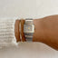 Chic Vintage 1990's Minimalist Two Tone Square Mirrored Watch