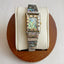 Vintage Iridescent Roman Numeral Abalone Shell Golden Watch