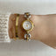 Feminine Vintage 1990's Anne Klein Two Tone and Pearlized Wrist Watch