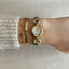 Feminine Vintage 1990's Anne Klein Two Tone and Pearlized Wrist Watch