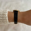 Y2K Vintage Sleek Black and Gold Crystal Wrist Watch