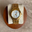 Swiss Pearl & Gold Forbel Crystal Watch