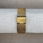 Caitlyn Minimalist Gold Square Watch | Crystal Halo Mesh Bracelet | Elegant Vintage Women’s Quartz Timepiece