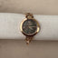 Liz Claiborne Gold Chain Link Watch | Black Mother-of-Pearl Dial | Vintage-Inspired Bracelet Watch | Grace Dreams Vintage