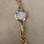 Liz Claiborne Gold Chain Link Watch | Black Mother-of-Pearl Dial | Vintage-Inspired Bracelet Watch | Grace Dreams Vintage