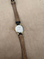 Vintage Timex Gold Watch | Mother of Pearl Face | Black Leather Band | Grace Dreams Vintage