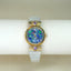 80s Vintage Gold Tone Mosaic Opal Expandable Watch