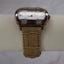 Jennifer Lopez 2000s Vintage Rose Gold Tone Leather Cuff Watch