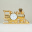 90s Vintage Gold Train Miniature Novelty Desk Clock