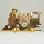 90s Vintage Gold Train Miniature Novelty Desk Clock