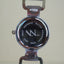 Via Nova Silver Tone Cutout Link Bangle Watch