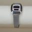 Silver-Tone Digital Mesh Watch