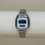 Silver-Tone Digital Mesh Watch