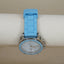 Geneva Sky Blue Silicone Rhinestone Watch