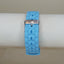 Geneva Sky Blue Silicone Rhinestone Watch