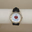 Vintage 1990s JM Jacmor "LOVE" Fashion Watch – Genuine Black Leather Band