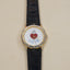 Vintage 1990s JM Jacmor "LOVE" Fashion Watch – Genuine Black Leather Band