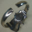 Vintage 1990s Rhinestone Crystal Sitting Cat Hidden Flip Face Cuff Watch
