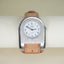 1990s Vintage Silver-Tone Wide-Frame Watch with Tan Leather Band