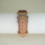 1990s Vintage Silver-Tone Wide-Frame Watch with Tan Leather Band