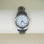 1990s Vintage-Classic Midnight Black Leather & Silver-Tone Watch