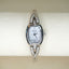 80s Vintage Bulova Diamond Petite Silver Tone Dress Watch