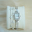 1990s Vintage Anne Klein Dainty Square Cuff Watch w/ Extra Link