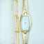 1997 Anne Klein Gold Cuff Engraved Watch