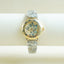 Vintage Milano Gold Tone Confetti Lucite Watch, Roman Numeral Quartz Watch, Crushed Shell Bracelet Band, 90s Statement Watch
