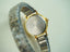 Vintage Milano Gold Tone Confetti Lucite Watch, Roman Numeral Quartz Watch, Crushed Shell Bracelet Band, 90s Statement Watch