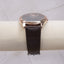 Vintage-Inspired Geneva Quartz Watch | Black & Gold Dial | Brown Faux Leather Band | Minimalist Dress Watch