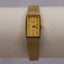 Vintage Pulsar Gold Mesh Women’s Watch | Rectangular Quartz Japan V220-0850 | Elegant Minimalist 1980s Style