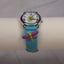 Vintage Eikon Kids Dragonfly Watch | Aqua Silicone Band | 3D Butterfly & Flower Design | 1990s Quartz Watch