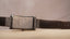 Art Deco Silver Rectangular Watch | Curved Crystal Quartz Timepiece | Vintage Gray Leather Unisex Watch | Grace Dreams Silver Collection