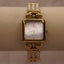 Croton Women’s Gold & Pearl Bracelet Watch | Vintage Quartz Square Face | Elegant Retro Jewelry Watch