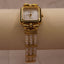 Croton Women’s Gold & Pearl Bracelet Watch | Vintage Quartz Square Face | Elegant Retro Jewelry Watch