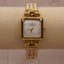Croton Women’s Gold & Pearl Bracelet Watch | Vintage Quartz Square Face | Elegant Retro Jewelry Watch