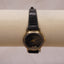 Vintage Watch-It Floating Crystal Watch | 1980s Japan Quartz | Black & Gold Minimalist Women’s Watch | Grace Dreams Luxe Collection