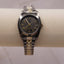 Vintage Two-Tone Women’s Watch | Black Dial Gold Accents Quartz Date Watch | Classic Stainless Steel Everyday Timepiece