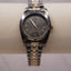 Vintage Two-Tone Women’s Watch | Black Dial Gold Accents Quartz Date Watch | Classic Stainless Steel Everyday Timepiece