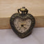 Heart-Shaped Surrealist Pocket Watch Pendant | Antique Bronze Melting Clock | Vintage Art-Inspired Quartz Necklace Watch heart