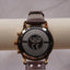 Men’s LIGE Moon Phase Watch | White Chronograph-Style Quartz Watch | Brown Leather Dress Watch